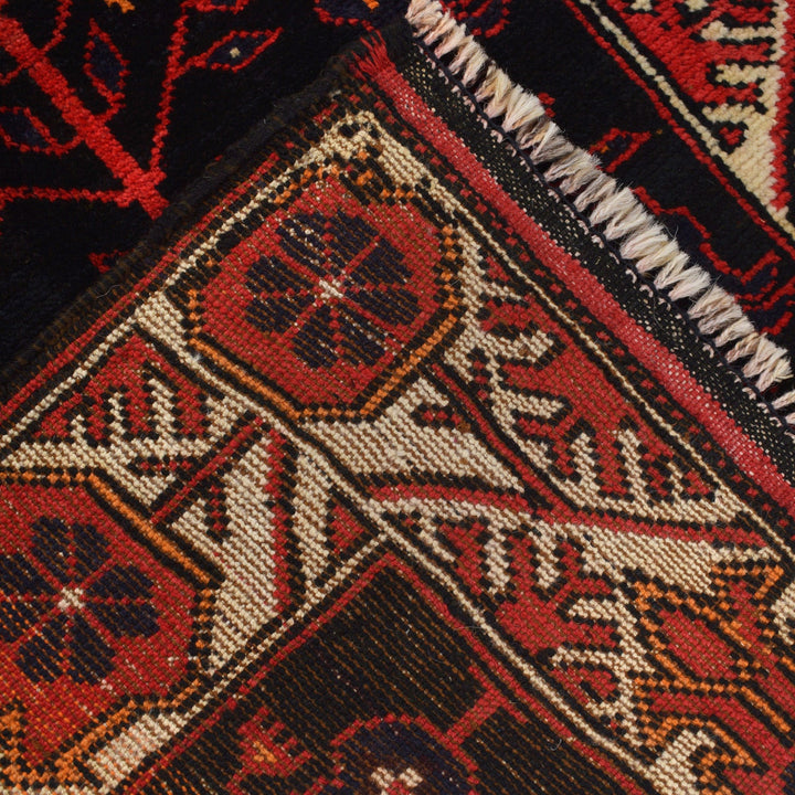Afghan Prayer Rug 2' 11" x 5' 1" Hand-Knotted border