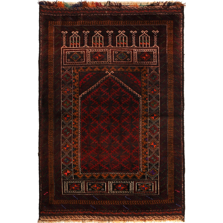 Hand Knotted Prayer Rug 3' 1" x 4' 7" - No. AL11034