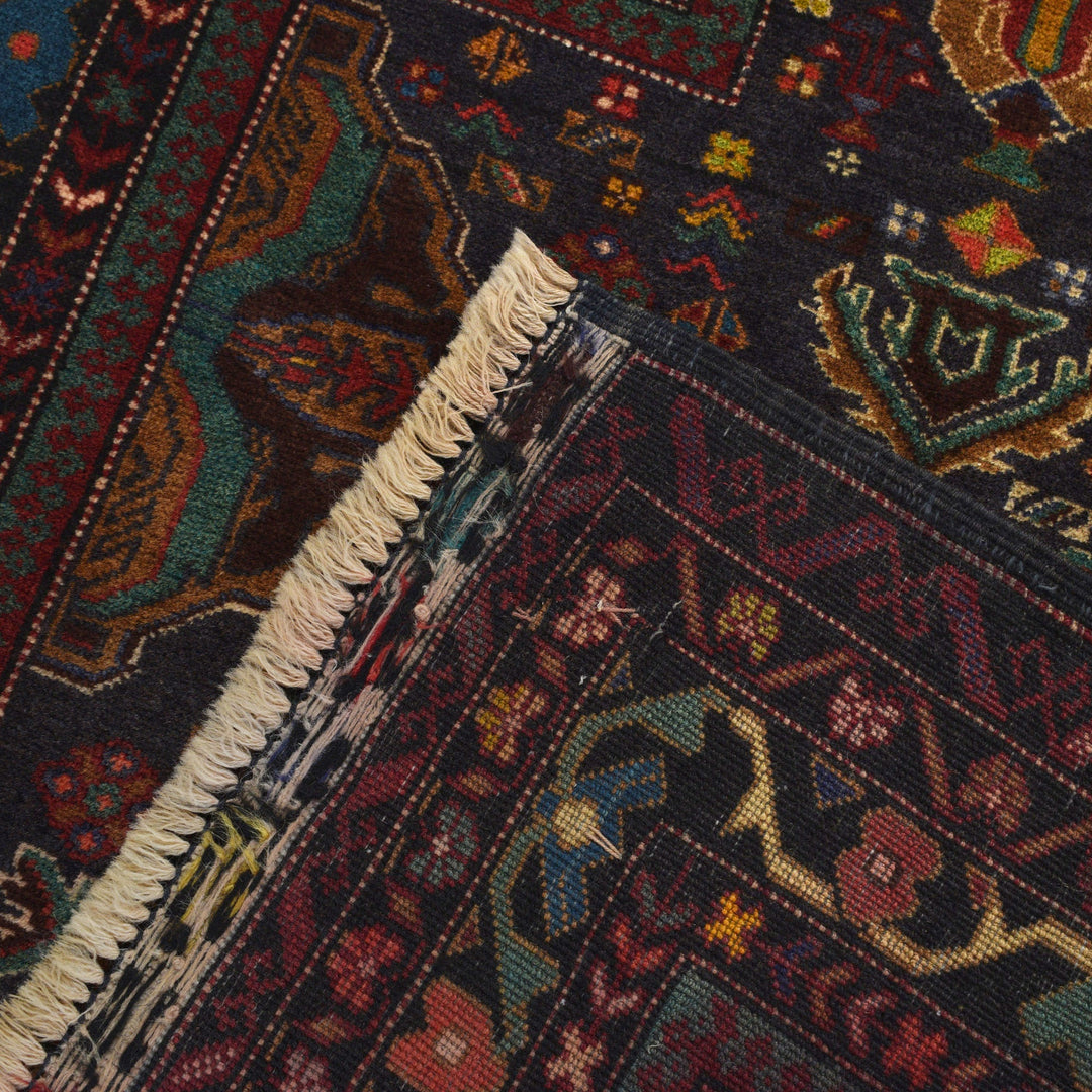 Afghan Prayer Rug 3' 1" x 4' 4" Hand-Knotted | No. AL53051