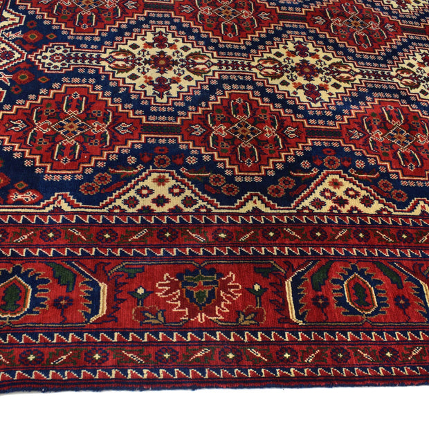 Authentic Hand-Knotted Afghan Rug 6' 9" x 9' 2" - No. AL53675