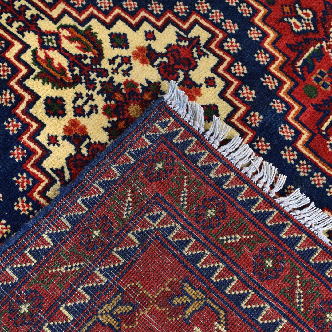 Authentic Hand-Knotted Afghan Rug 6' 9" x 9' 2" - No. AL53675