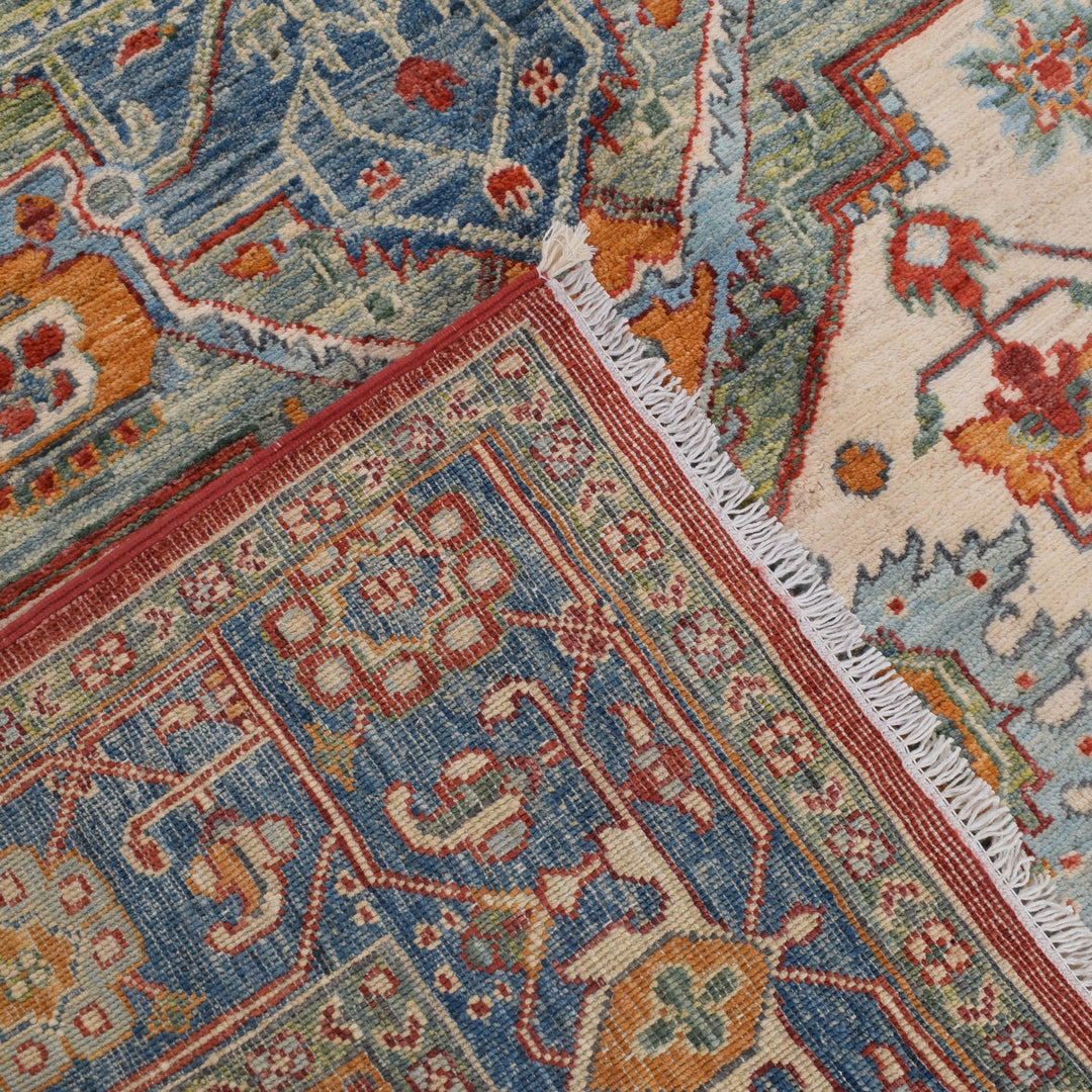 Ivory Color Heriz Design Rug 5' 1" x 6' 8" - No. AL97614