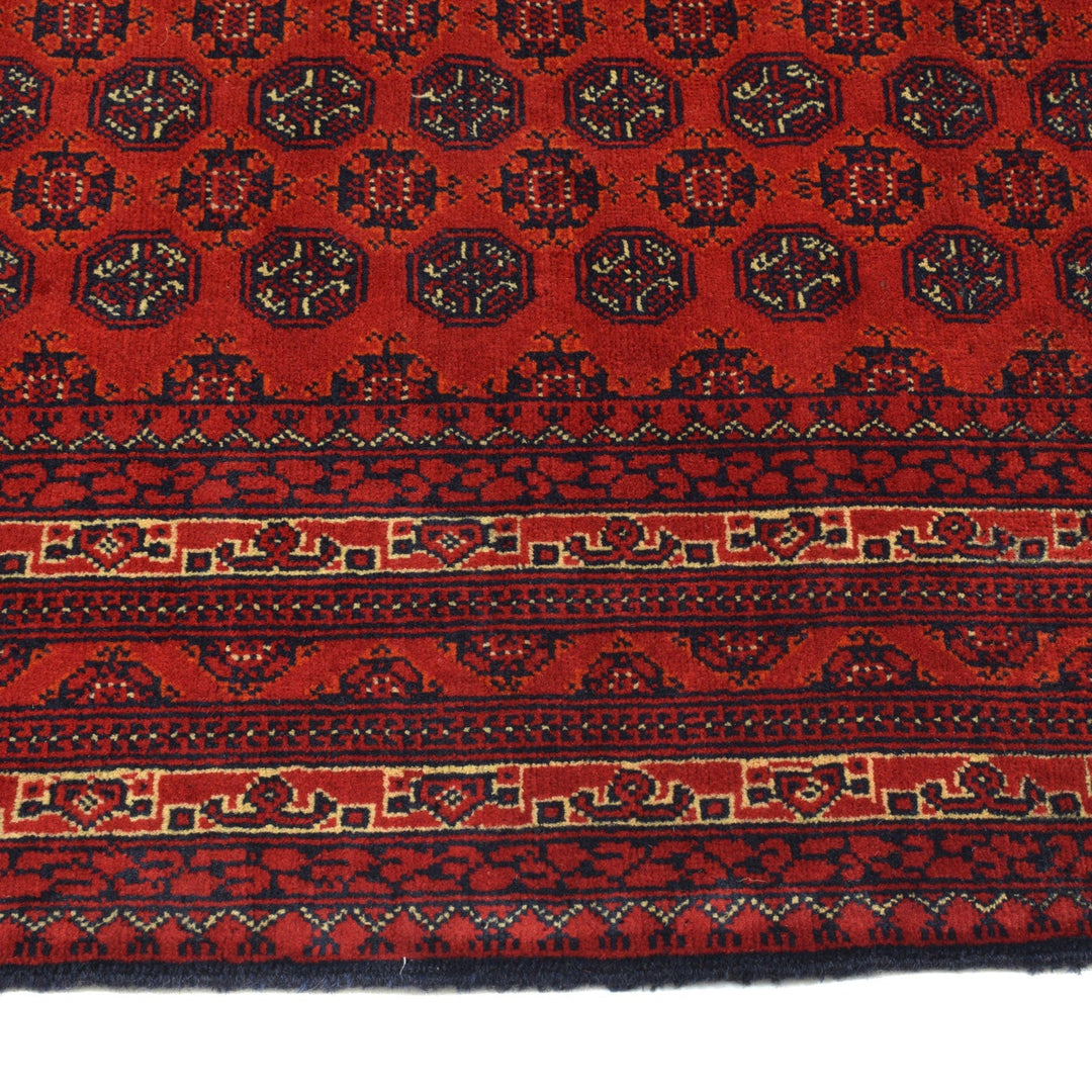 Deep Red Color Khoja Roshnai Area Rug 5' 0" x 6' 6" - No. AL91311