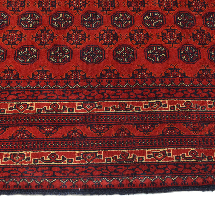 Deep Red Color Khoja Roshnai Area Rug 5' 0" x 6' 6" - No. AL91311