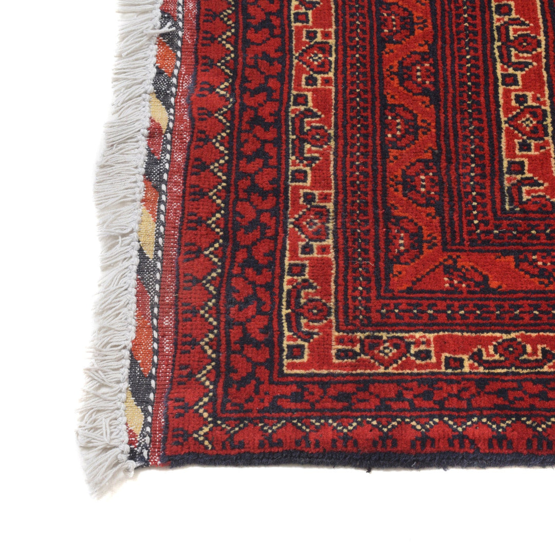 Deep Red Color Khoja Roshnai Area Rug 5' 0" x 6' 6" - No. AL91311