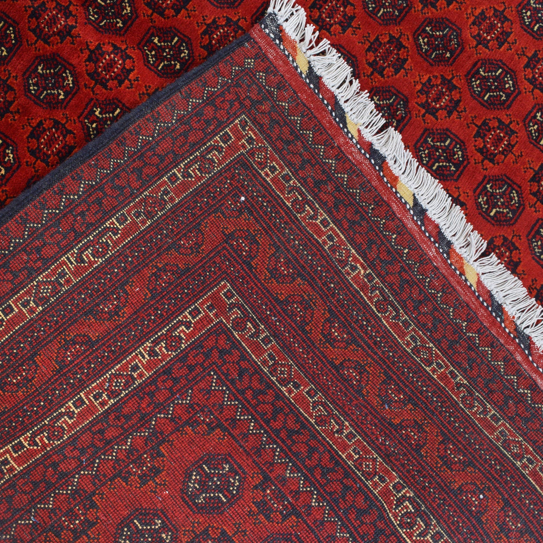 Deep Red Color Khoja Roshnai Area Rug 5' 0" x 6' 6" - No. AL91311