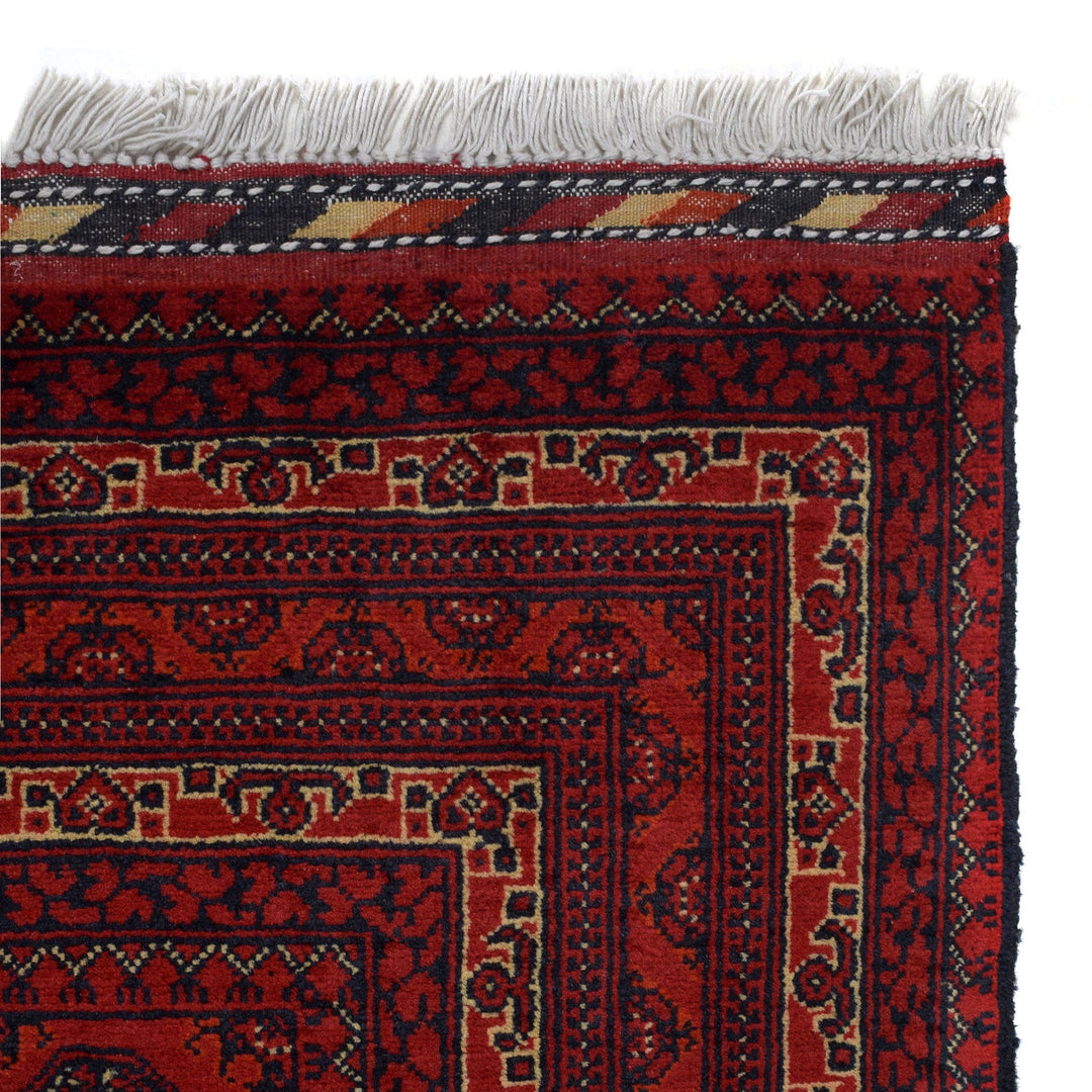 Rich Burgundy Color Khoja Roshnai Area Rug 5' 0" x 6' 6" - No. AL77647