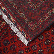 Rich Burgundy Color Khoja Roshnai Area Rug 5' 0" x 6' 6" - No. AL77647