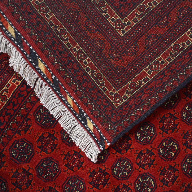 Rich Burgundy Color Khoja Roshnai Area Rug 5' 0" x 6' 6" - No. AL77647
