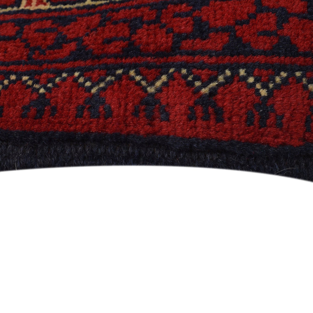 Rich Burgundy Color Khoja Roshnai Area Rug 5' 0" x 6' 6" - No. AL77647