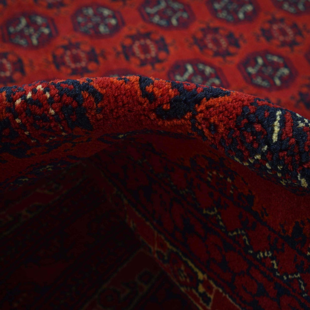 Rich Burgundy Color Khoja Roshnai Area Rug 5' 0" x 6' 6" - No. AL77647