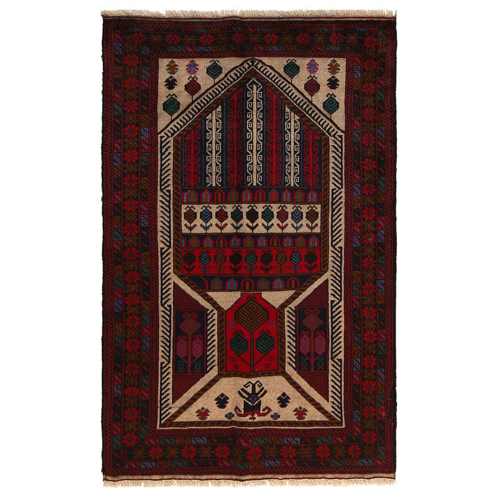 Hand Knotted Prayer Rug 3' 0" x 5' 2" - No. AL46002