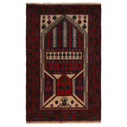 Hand Knotted Prayer Rug 3' 0" x 5' 2" - No. AL46002