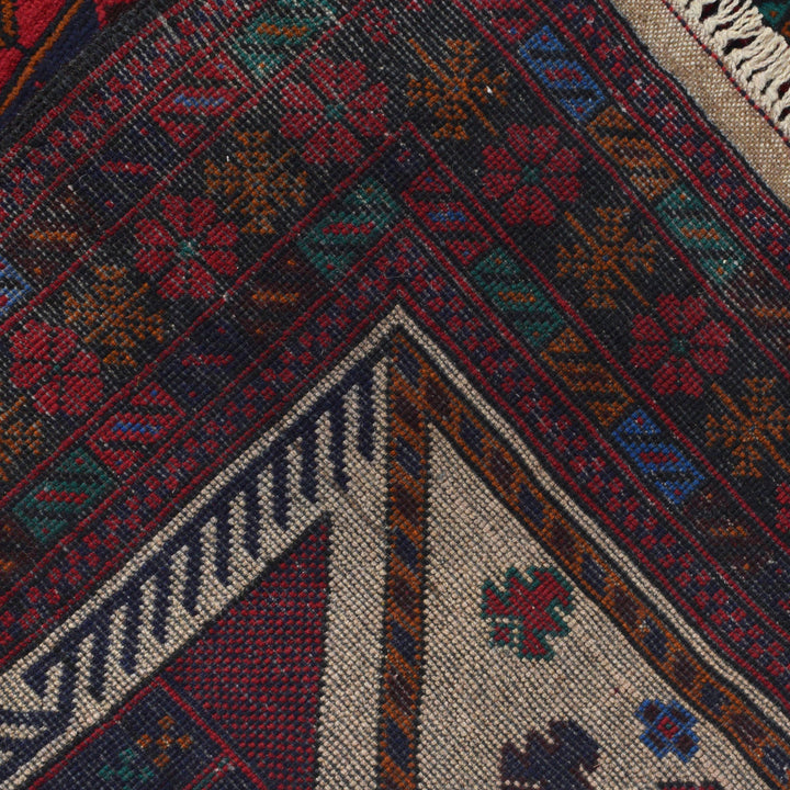 Afghan Prayer Rug 3' 0" x 5' 2" Hand-Knotted | No. AL19642