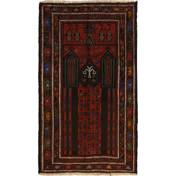 Hand Knotted Prayer Rug 2' 11" x 4' 7" - No. AL73135