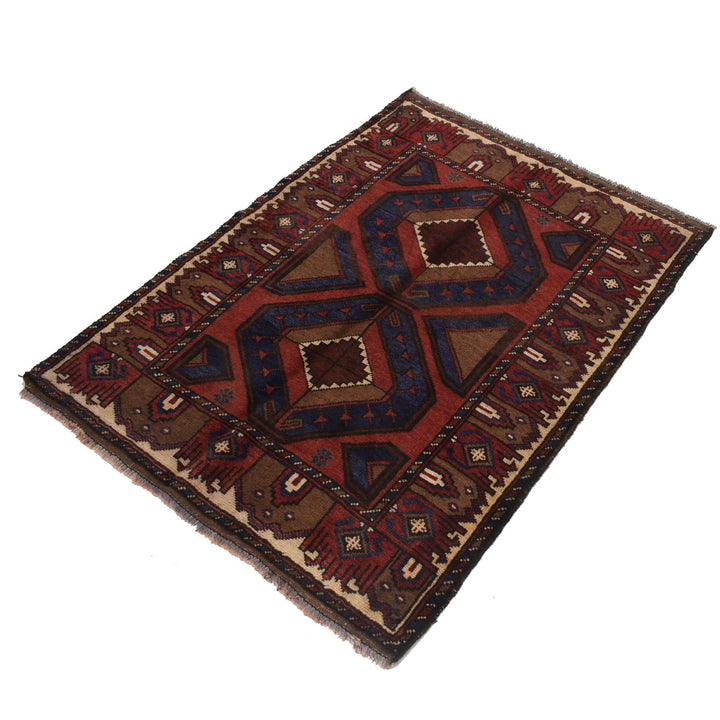 Handmade Balochi Carpet 3' 1" x 4' 1" - No. AL50354