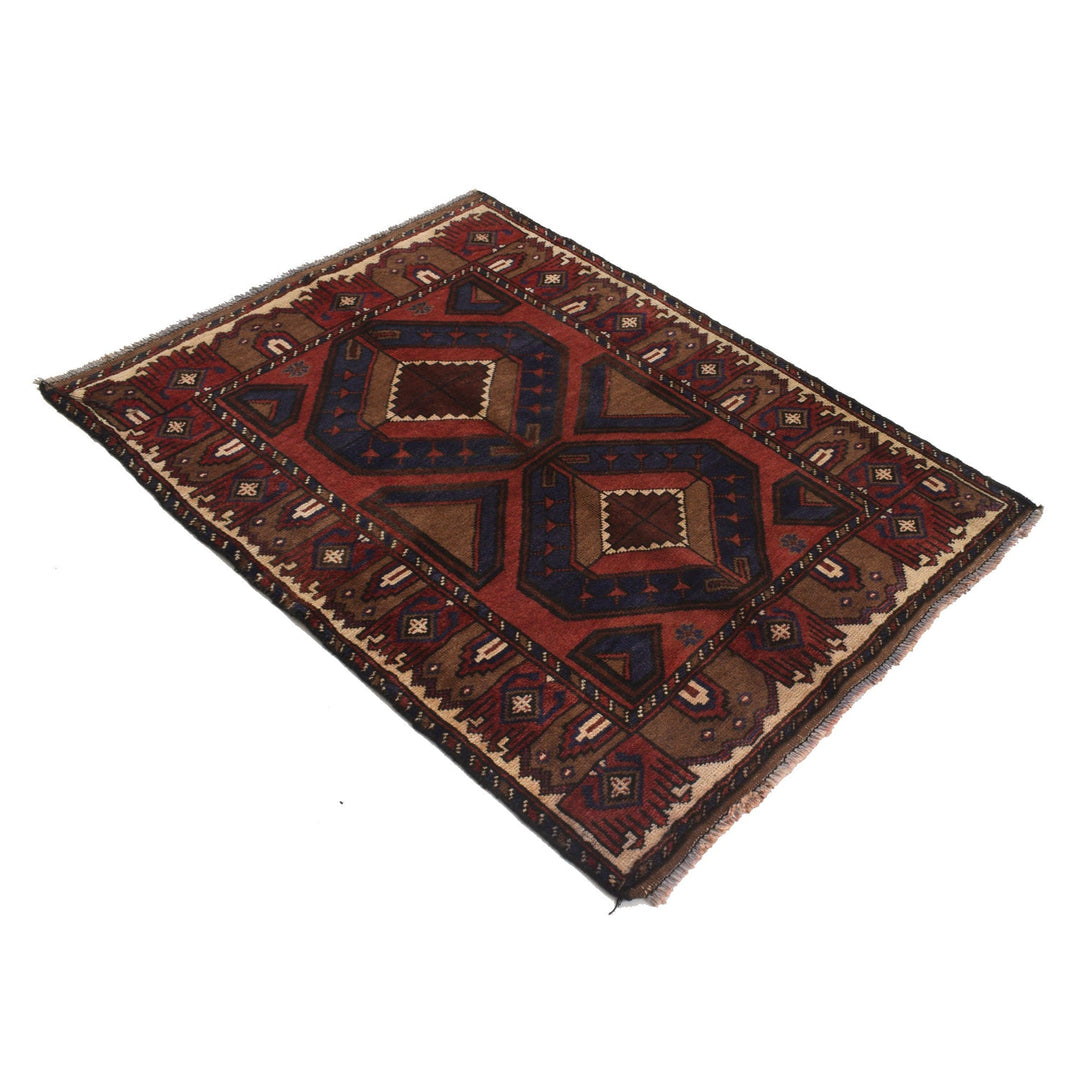 Handmade Balochi Carpet 3' 1" x 4' 1" - No. AL50354