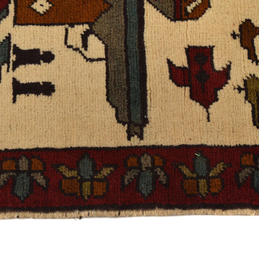 Handmade Afghan War Area Rug 2' 7" x 4' 0" - No. AL12198