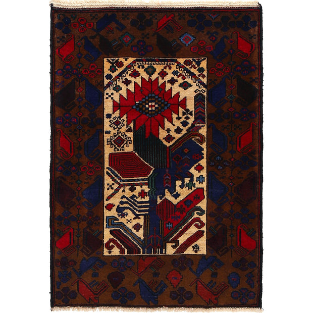 Baluch Small Size Rug 3' 3" x 4' 6" - No. AL71540