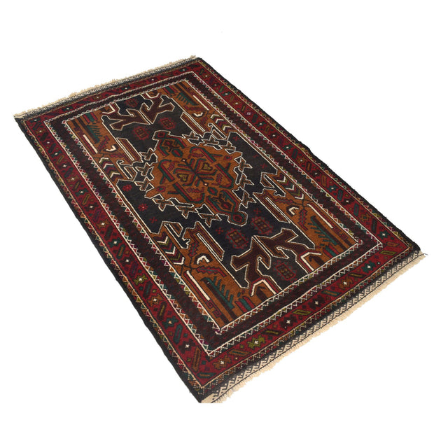 Baluch Small Size Rug 3' 1" x 4' 10" - No. AL15982