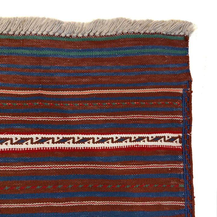 Afghan Laghari Rug 3' 3" x 4' 5" Flat-Weave pattern