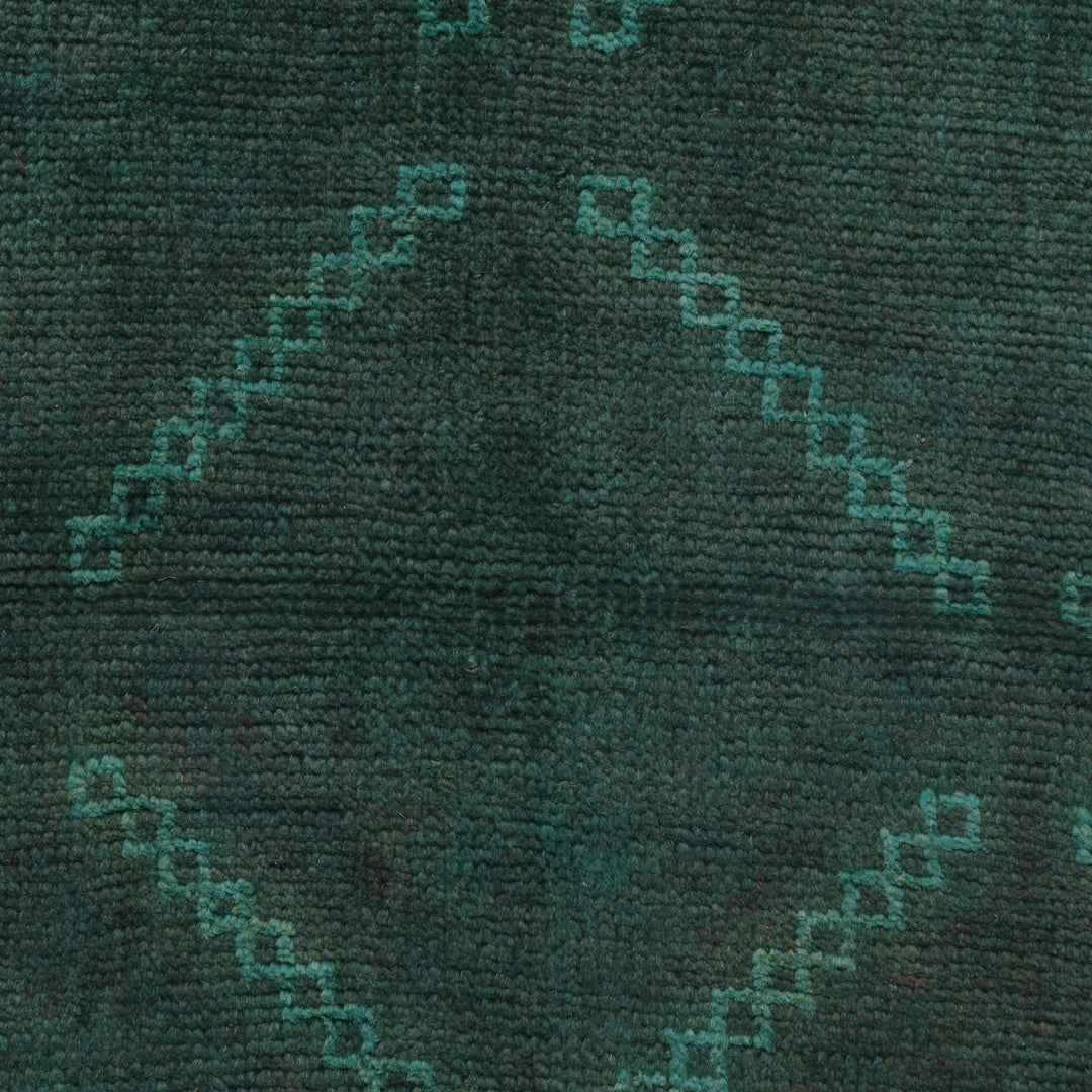 Blue Pakistani Overdyed Rug 2' 8" x 4' 3" Hand-Knotted close-up