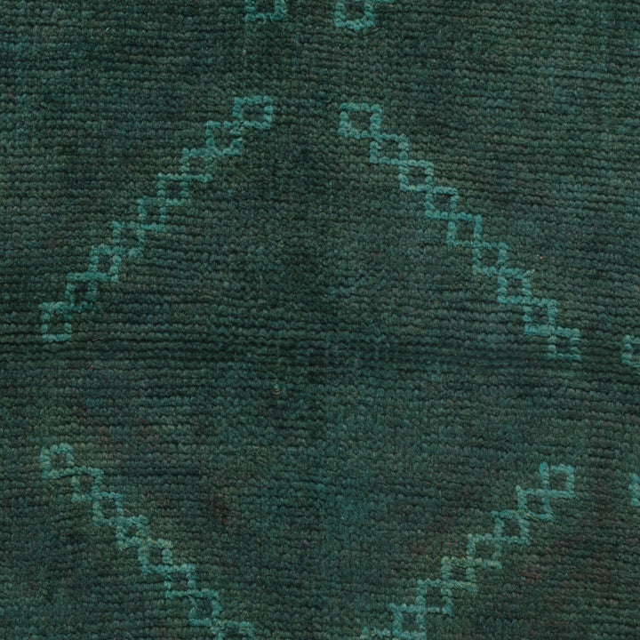 Blue Pakistani Overdyed Rug 2' 8" x 4' 3" Hand-Knotted close-up