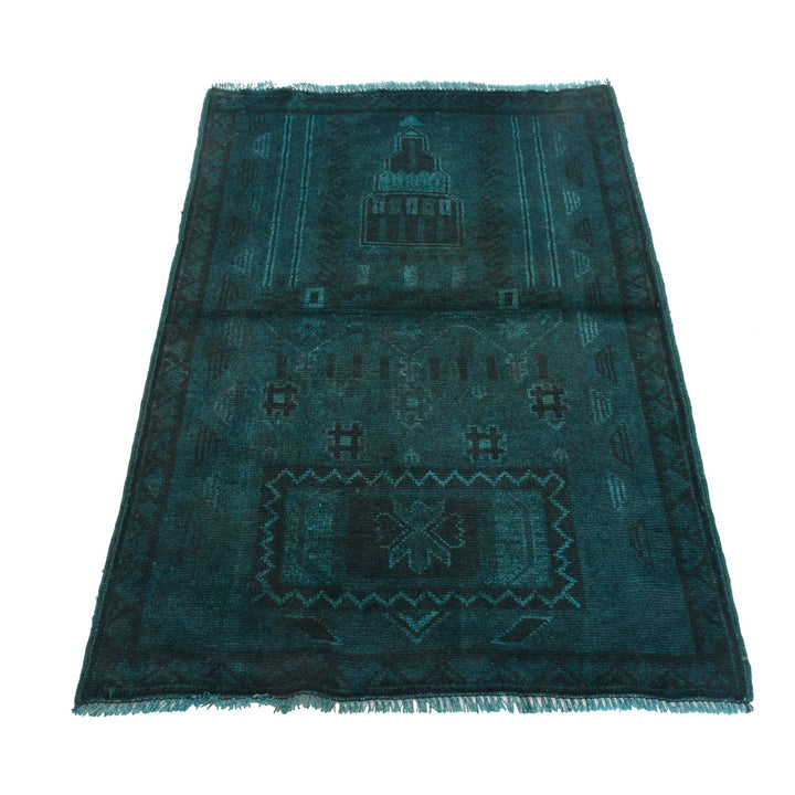 Hand Knotted Overdyed Prayer Rug 2' 11" x 4' 4" - No. AL17399