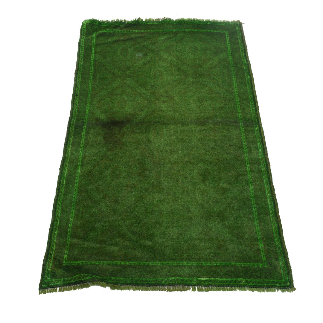 Green Overdyed Area Rug 2' 7" x 4' 3" - No. AL18375