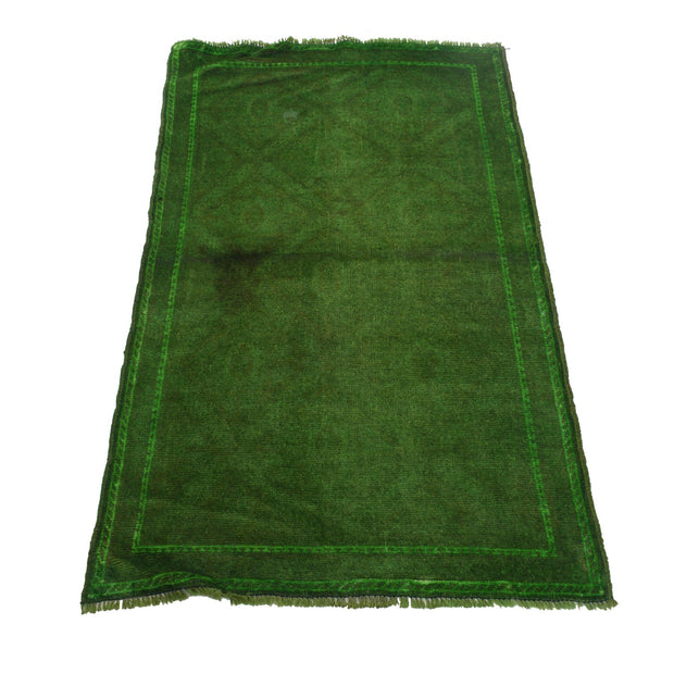 Green Overdyed Area Rug 2' 7" x 4' 3" - No. AL18375