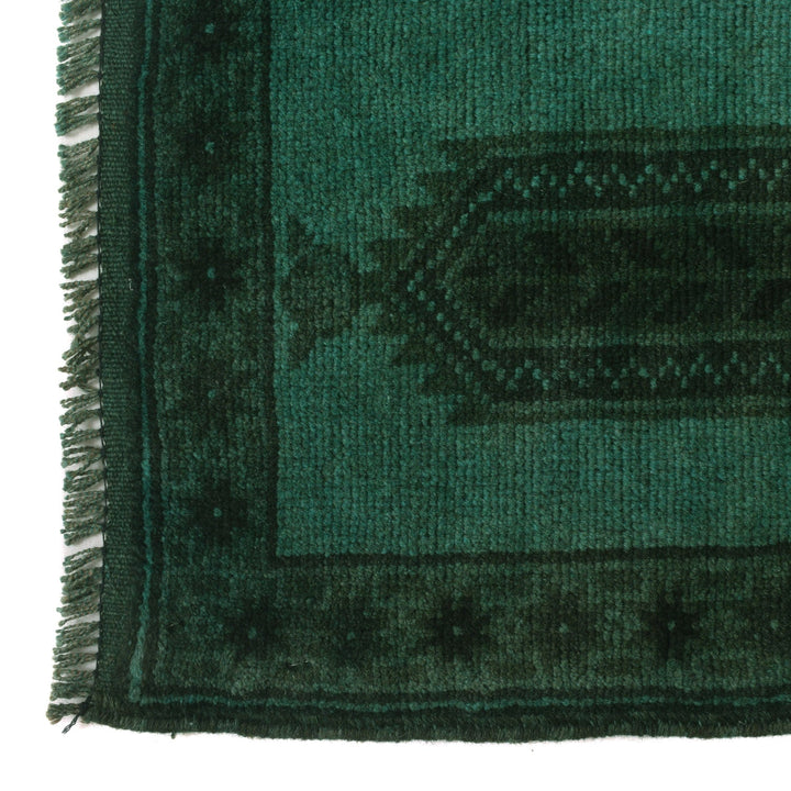 Green Overdyed Prayer Area Rug 2' 10" x 4' 5" - No. AL28175