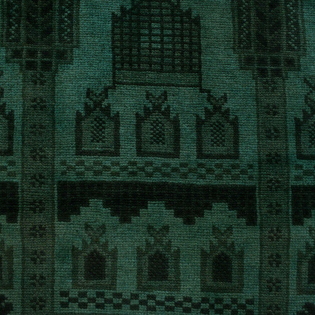 Green Overdyed Prayer Area Rug 2' 10" x 4' 5" - No. AL28175