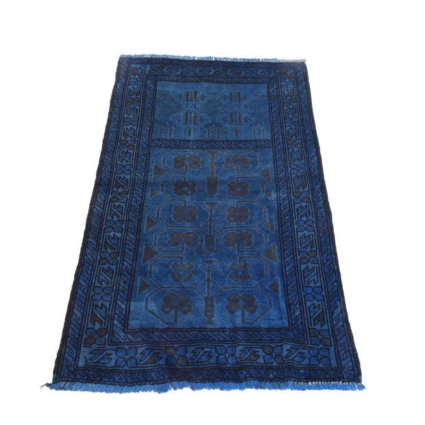 Hand Knotted Overdyed Prayer Rug 2' 7" x 4' 3" - No. AL77799