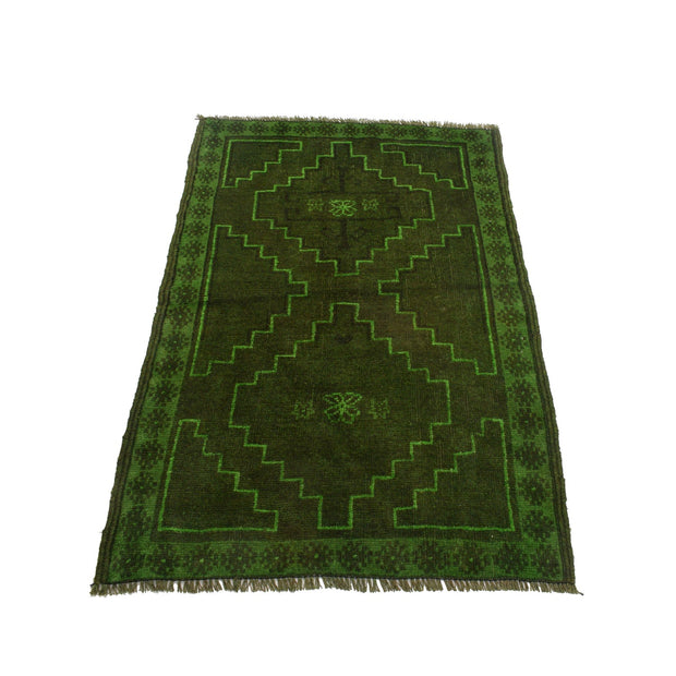 Green Overdyed Area Rug 2' 8" x 4' 3" - No. AL84884
