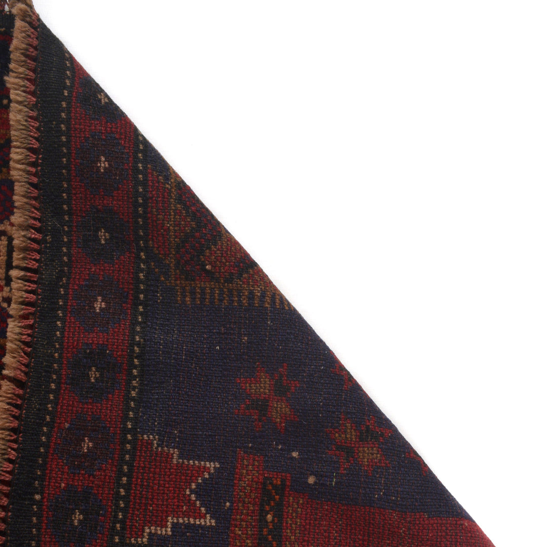 Afghan Prayer Rug 3' 1" x 4' 6" Hand-Knotted pattern