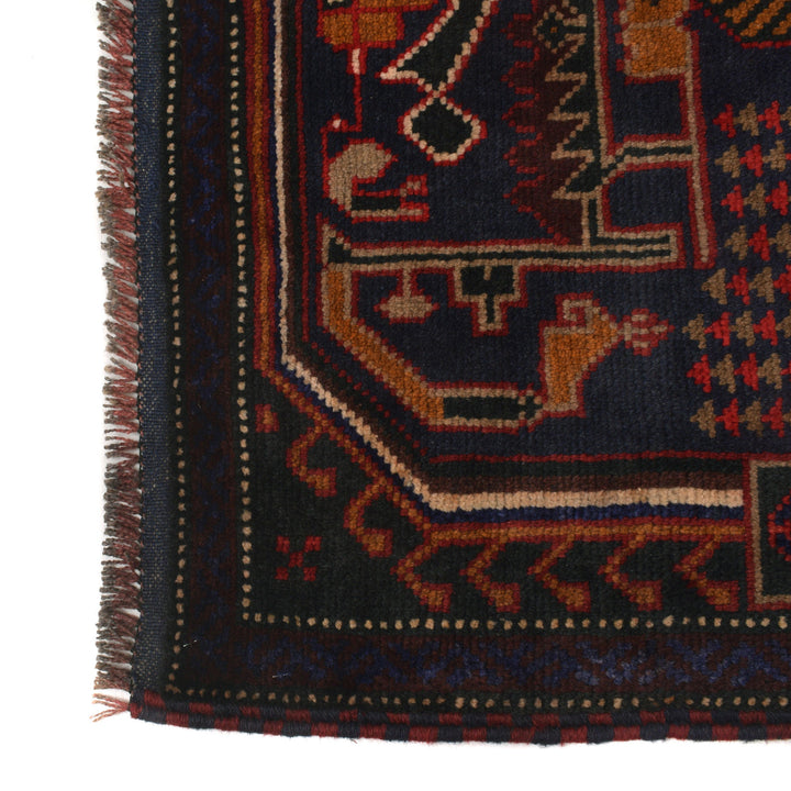 Afghan Prayer Rug 3' 2" x 5' 1" Hand-Knotted view
