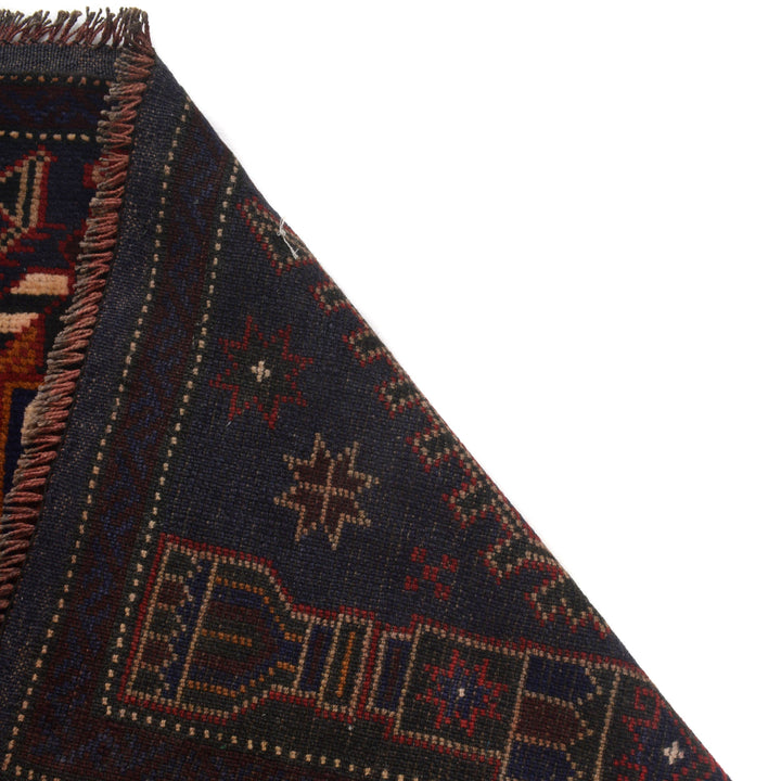 Afghan Prayer Rug 3' 2" x 5' 1" Hand-Knotted pattern