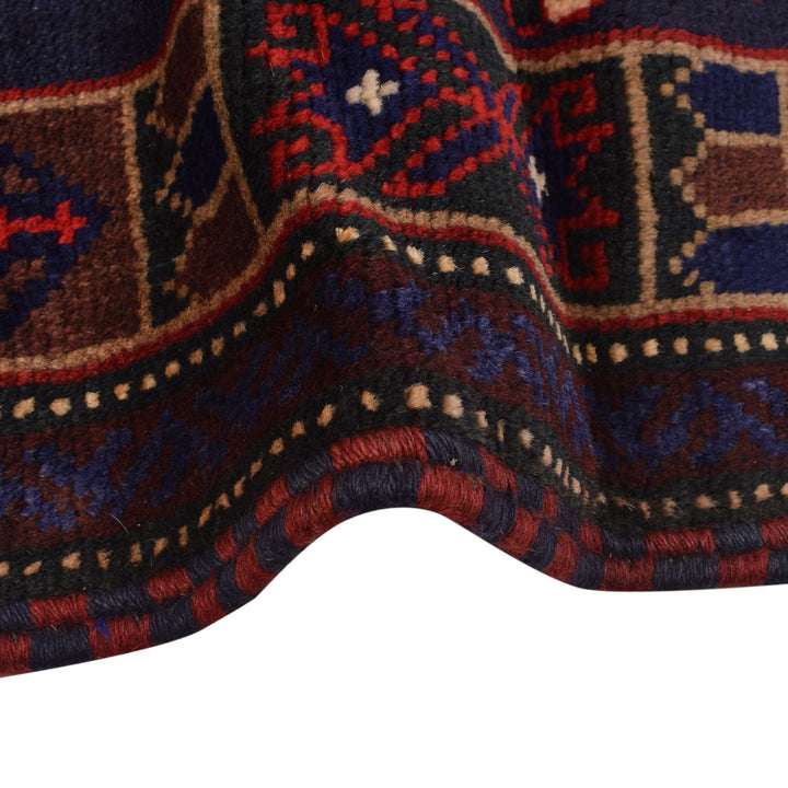 Afghan Prayer Rug 3' 2" x 5' 1" Hand-Knotted border