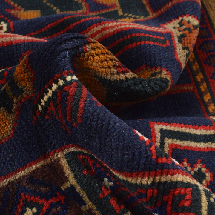 Afghan Prayer Rug 3' 2" x 5' 1" Hand-Knotted field