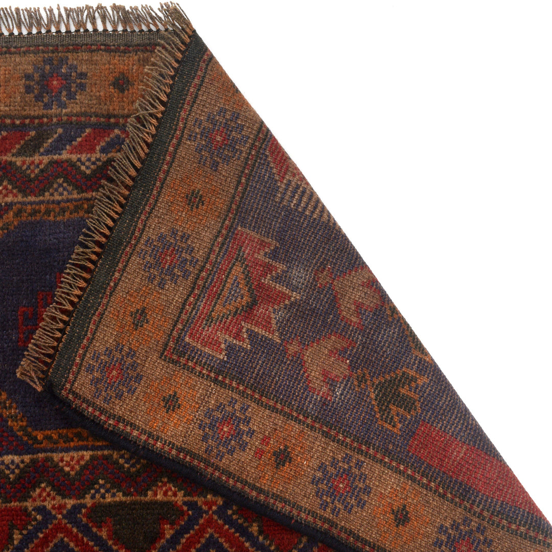 Afghan Prayer Rug 3' 0" x 4' 8" Hand-Knotted pattern