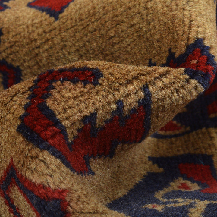 Afghan Prayer Rug 2' 11" x 4' 4" Hand-Knotted field