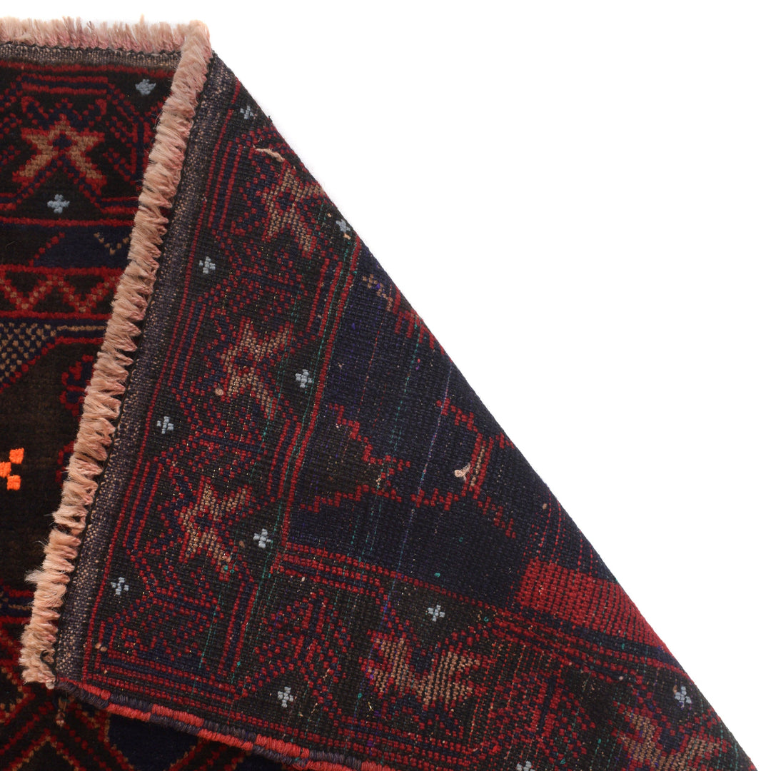 Afghan Prayer Rug 3' 1" x 4' 11" Hand-Knotted pattern