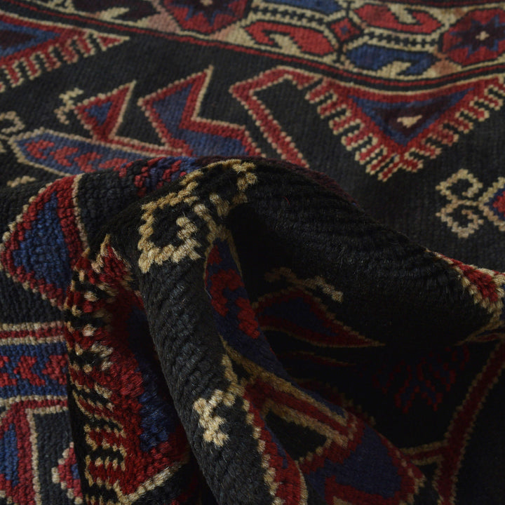 Afghan Baluchi Rug 2' 9" x 4' 10" Hand-Knotted field