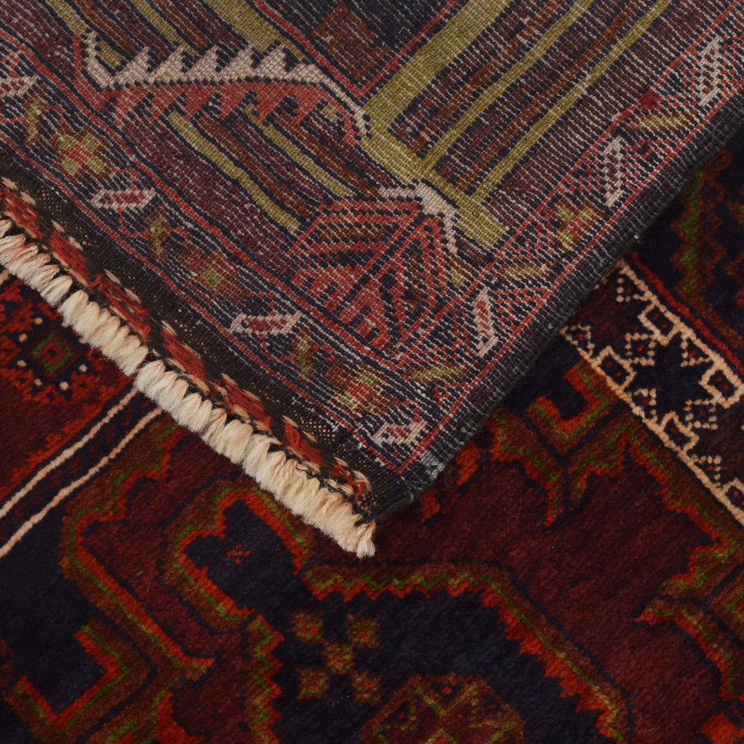 Afghan Prayer Rug 2' 11" x 5' 2" Hand-Knotted pattern