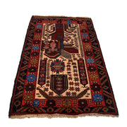 Traditional Baloch Rug 2' 9" x 5' 0" - No. AL56597