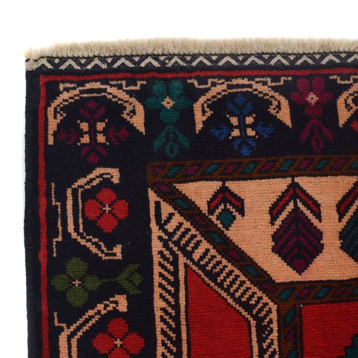 Afghan Prayer Rug 2' 9" x 4' 9" Hand-Knotted view