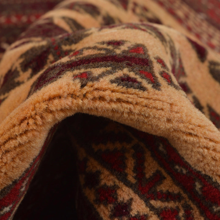 Afghan Prayer Rug 2'11" x 4'4" Hand-Knotted field