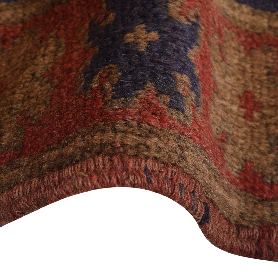Afghan Baluchi Rug 3' 1" x 4' 8" Hand-Knotted border