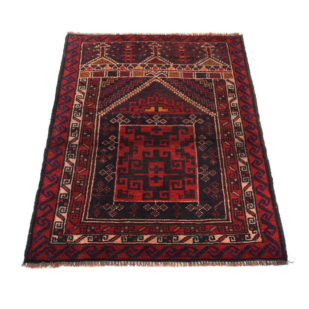 Handmade Prayer Rug 2' 10" x 3' 10" - No. AL37397