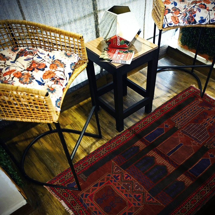 Afghan Prayer Rug 3' 1" x 4' 9" Hand-Knotted | No. AL44012